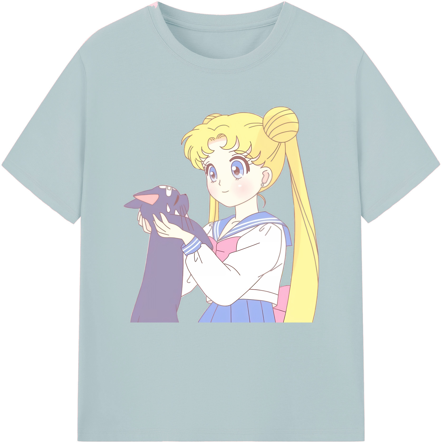 （画像用） 美少女戦士セーラームーン 愛野 美奈子 あいの みなこ Sailor Moon Aino Minako 綿100％半袖Tシャツ（フロントプリント）